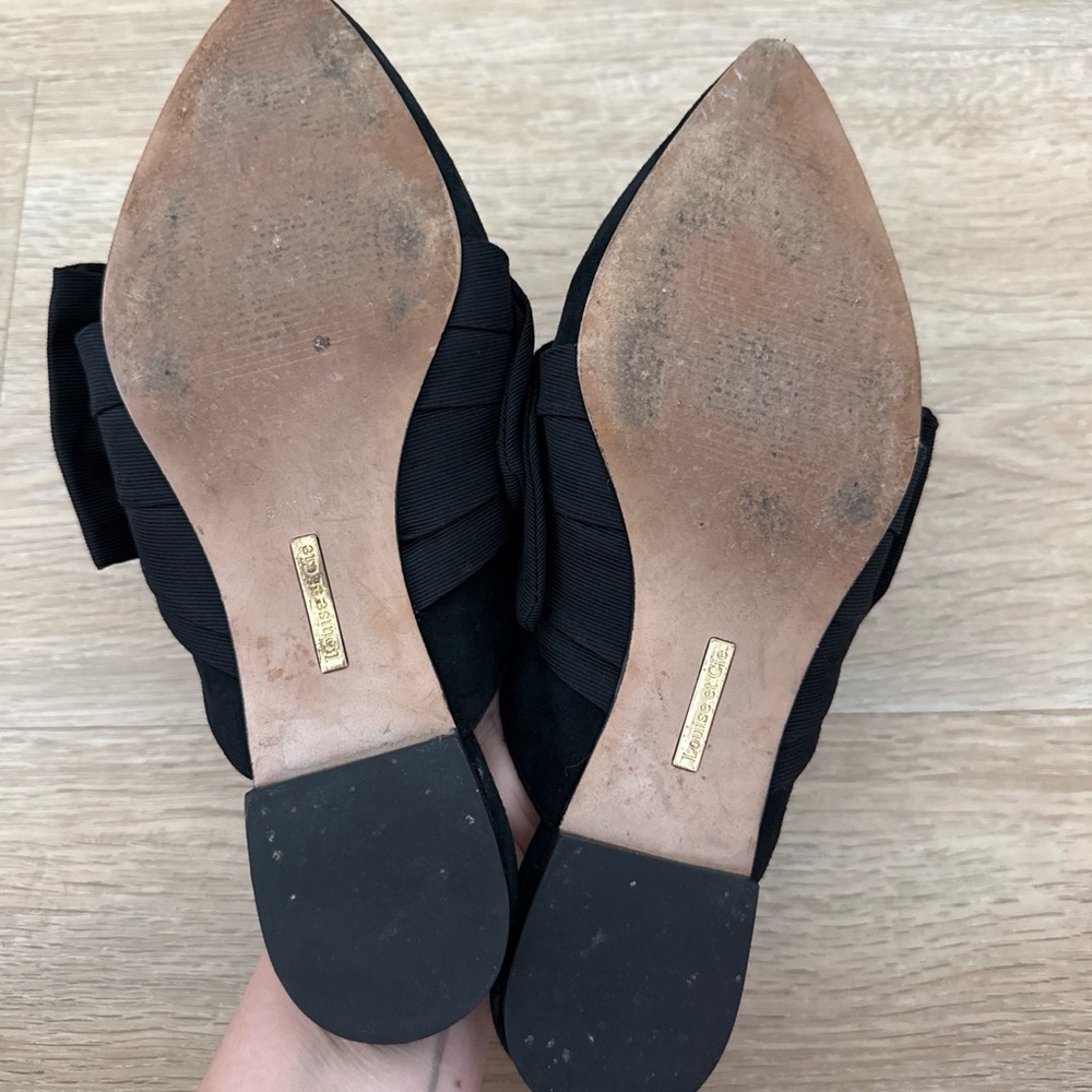 Louise et Cie Pointed Toe Black Bow Mules 5.5M - Picture 4 of 6